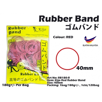 RB180-R Kijo Red Rubber Band